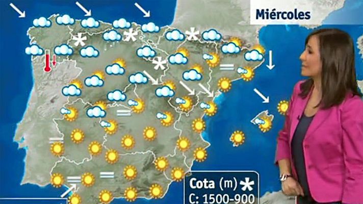 El tiempo - Cielos nubosos en el norte de la península con temperaturas en ascenso