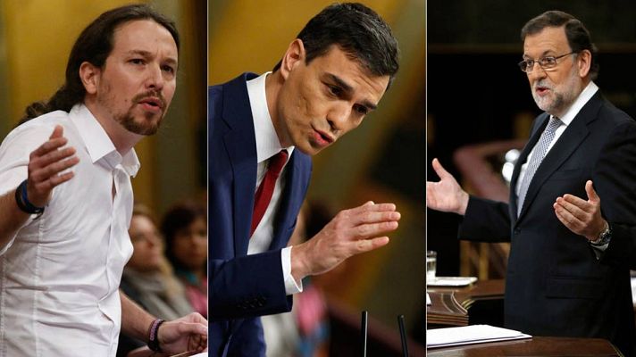 Telediario 1 - Solo un cambio de posición de PP, PSOE, Podemos y C's puede evitar las elecciones