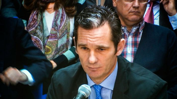 Telediario 1 - Iñaki Urdangarin desvincula al rey Juan Carlos de sus negocios en el instituto Nóos