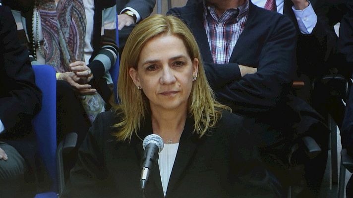  - La infanta Cristina se desvincula de la gestión de Aizoon y asegura que no hubiera permitido ser un "escudo fiscal"