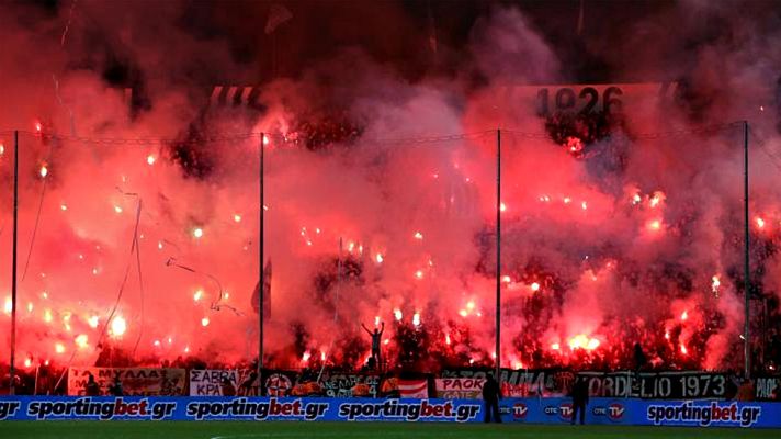 Telediario 1 - La Copa griega, suspendida por los disturbios en el Paok - Olympiakos