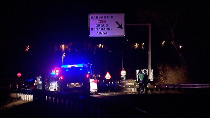 Telediario 1 - Luto en Barbastro por la muerte de un Guardia Civil