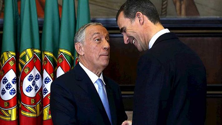 Telediario 1 - El rey retoma su agenda en Lisboa para asistir a la toma de posesión del presidente de Portugal