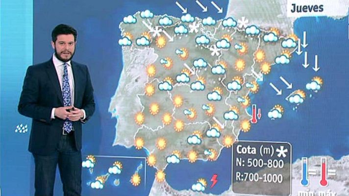 El tiempo - Temporal de viento y nieve en el norte y el este peninsular
