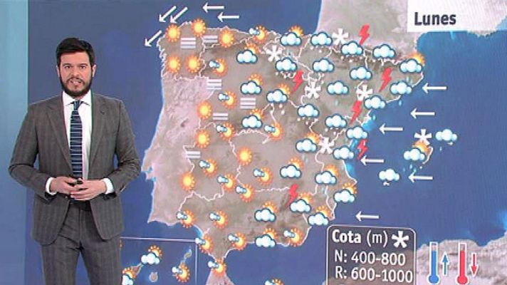 El tiempo - Nevadas en cotas bastante bajas del nordeste y el interior oriental