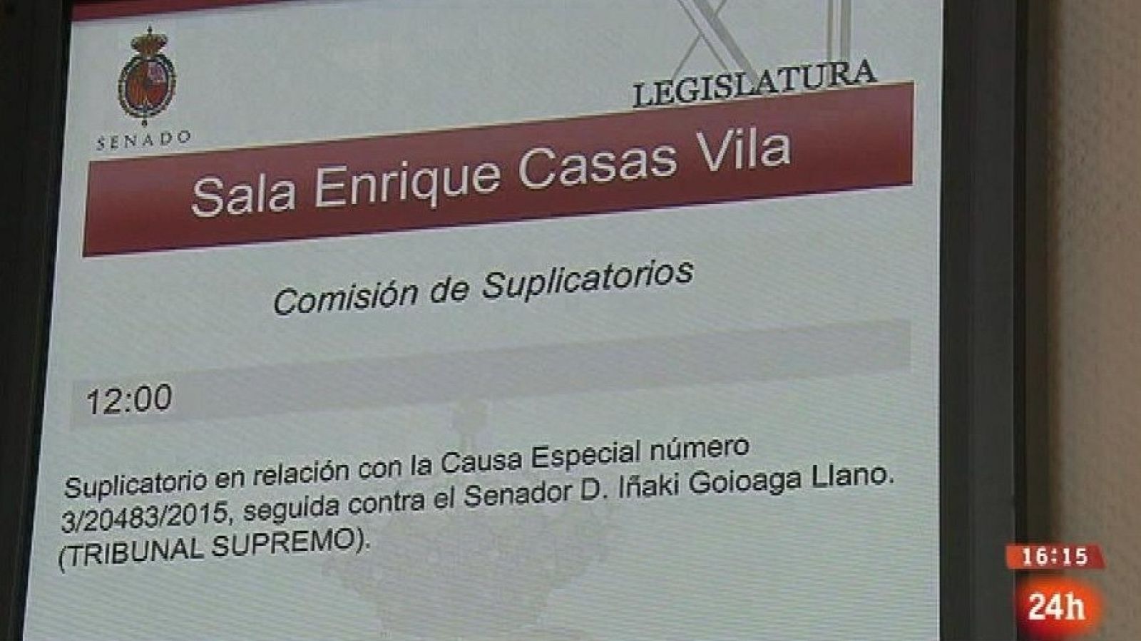 Parlamento - Conoce el parlamento - Suplicatorio del senador Goioaga - 12/03/2016