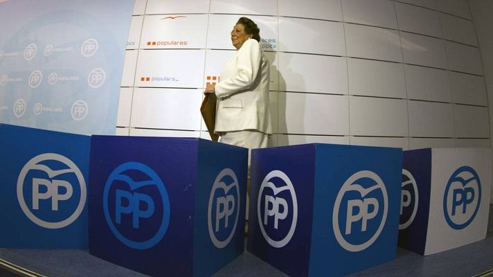 Telediario 1 - El PP abre un expediente informativo a Barberá y a los concejales de Valencia implicados en el caso Taula