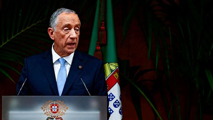 Telediario 1 - El nuevo presidente de Portugal, Marcelo Rebelo de Sousa, charla con TVE antes de su visita a España