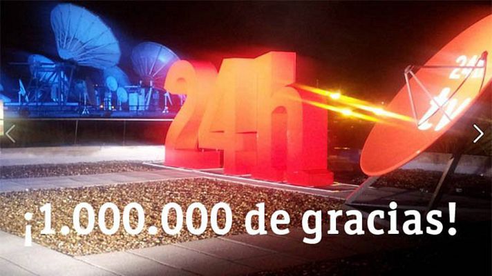 Telediario 1 - La cuenta de Twitter del canal 24 horas de TVE supera el millón de seguidores