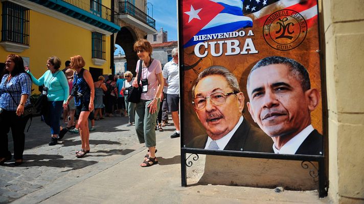 Telediario 1 - Obama hace historia sellando el deshielo con Cuba
