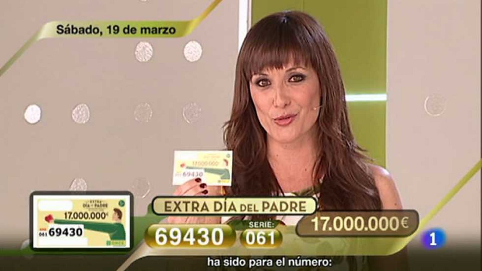 Sorteo ONCE - 19/03/16 - ver ahora