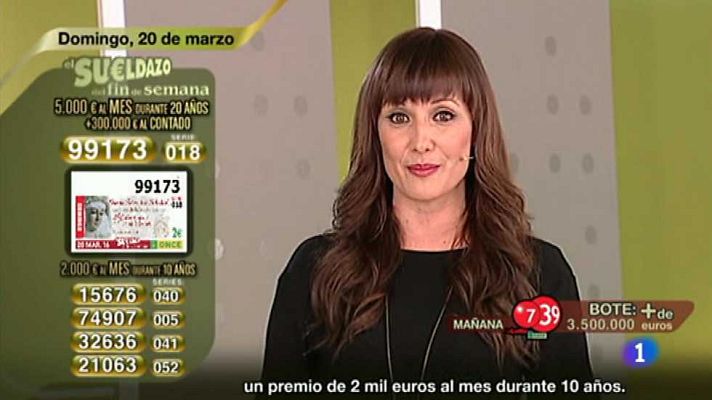 Sorteos ONCE - Sorteo ONCE - 20/03/16