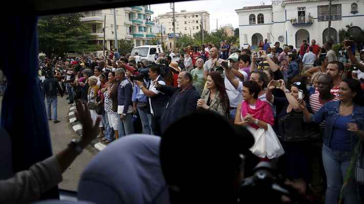 Telediario 1 - Los cubanos esperan que la visita de Obama facilite los viajes de los exiliados
