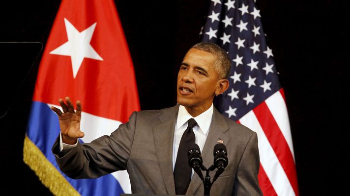 Telediario 1 - Obama pide que se reconstruyan los lazos con el exilio cubano