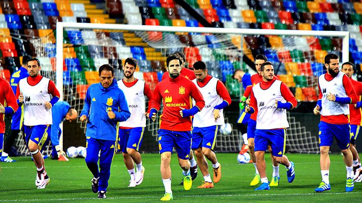 Telediario 1 - La selección española entrena en Udine