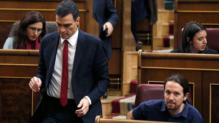 Telediario 1 - Pedro Sánchez y Pablo Iglesias se reunirán el próximo miércoles con "plena voluntad" de negociar