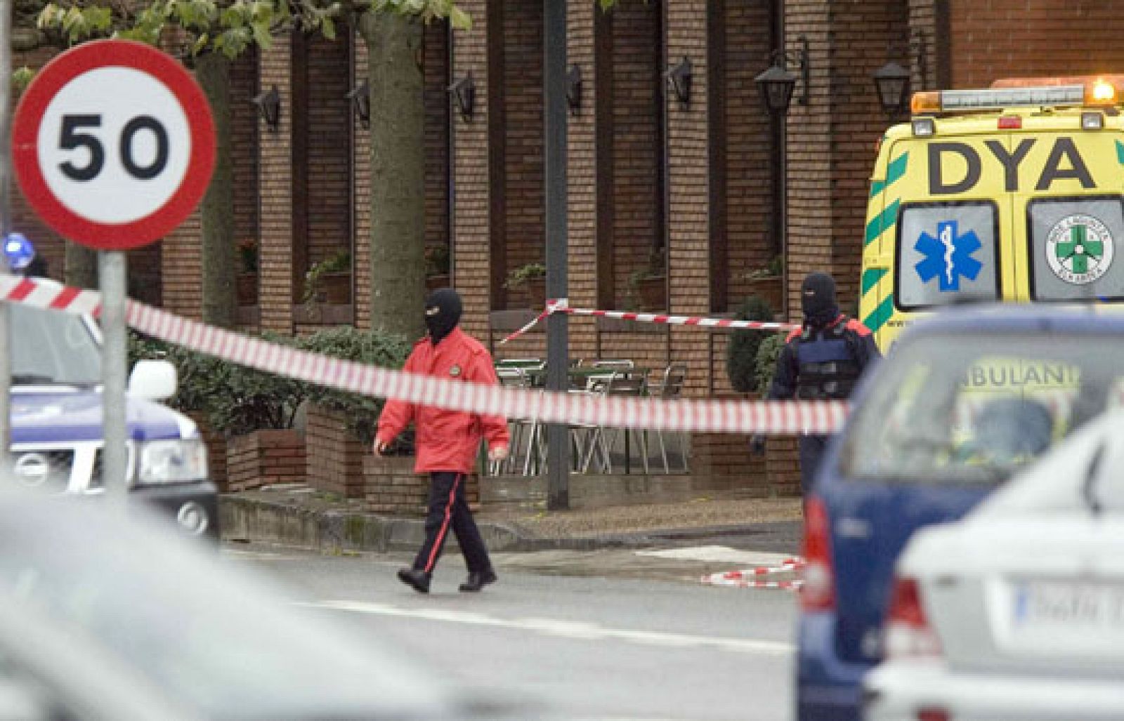 Primeras imágenes del lugar en el que ignacio Uría ha sido asesinado