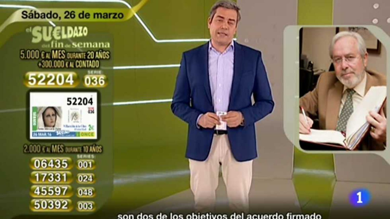 Sorteo ONCE - 26/03/16 - ver ahora