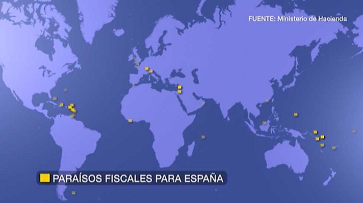 Telediario 1 - España considera paraísos fiscales a 33 países en el mundo