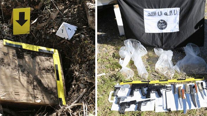 Telediario 1 - El análisis del material hallado en el zulo de Ceuta confirma que pertenecía al Estado Islámico