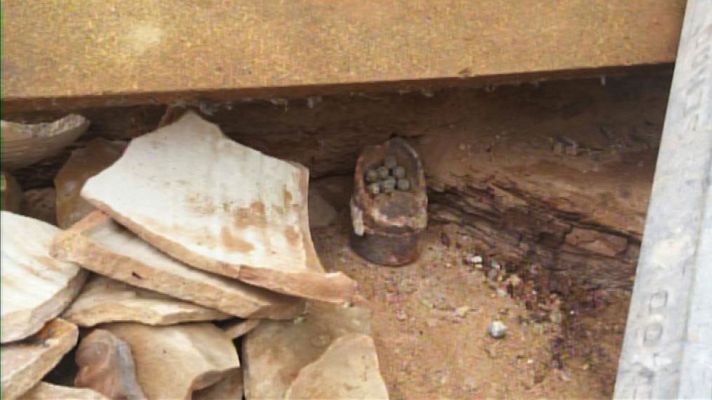Telediario 1 - Encontrada en Toledo la carcasa de un proyectil de la Guerra Civil.