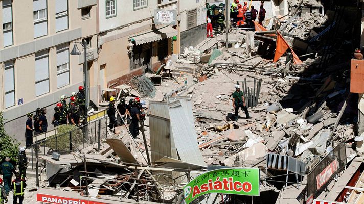 Informativo 24h - Un edificio se ha derrumbado en Los Cristianos, en el sur de Tenerife