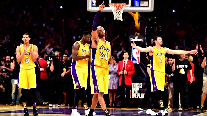 Telediario 1 - Kobe Bryant se regala una despedida a la altura de su mito con 60 puntos ante Utah Jazz