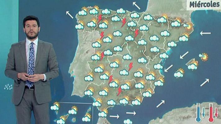 El tiempo - Cielo nuboso y chubascos en la mayor parte de la Península