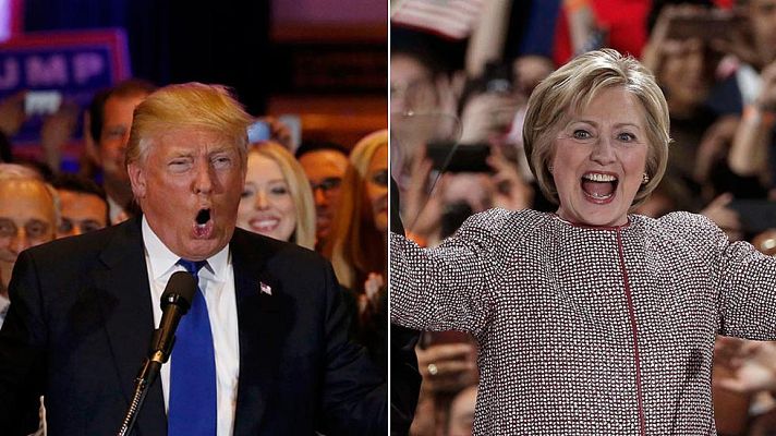 Telediario 1 - Trump y Clinton hacen valer su condición de favoritos y se llevan las primarias de Nueva York