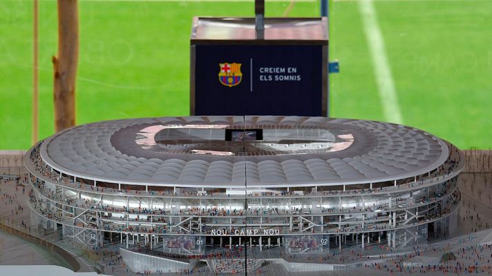 Telediario 1 - El 'Nou Camp Nou' costará 328 millones y acogerá a 105.000 espectadores