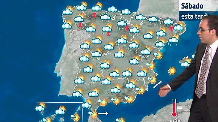 El tiempo - Chubascos fuertes en Cataluña y viento fuerte en el valle del Ebro