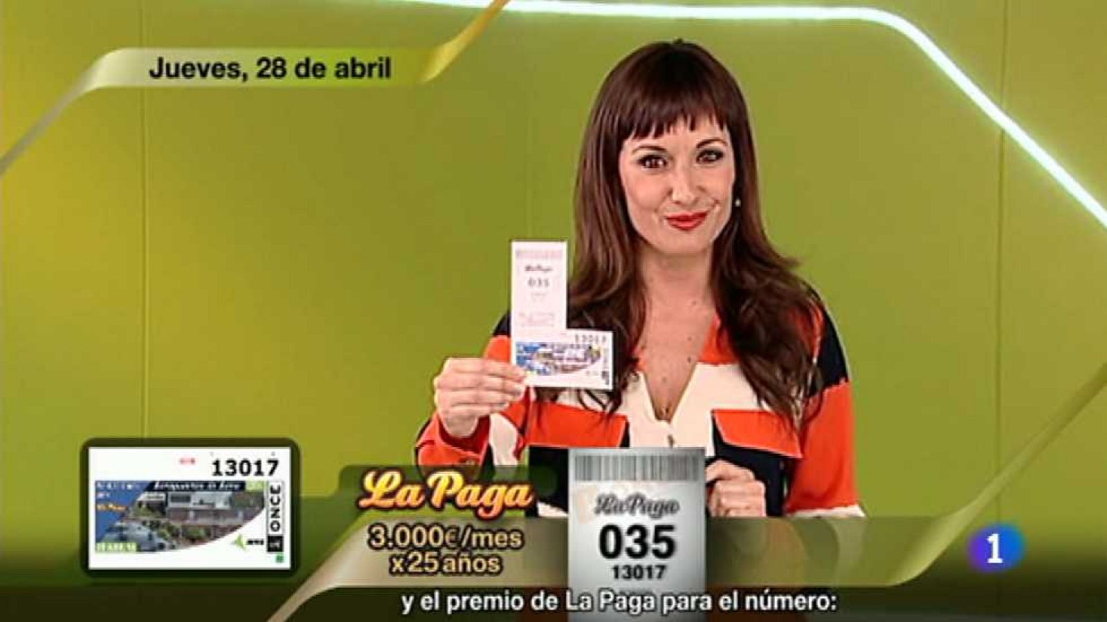 Sorteo ONCE - 28/04/16 - ver ahora