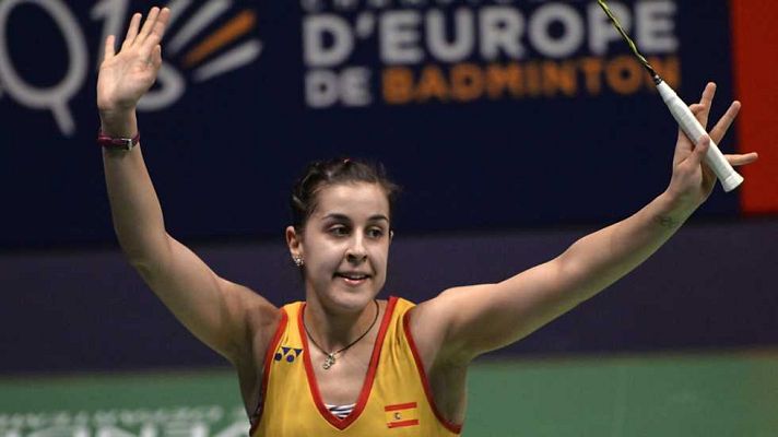 Bádminton - Cto. de Europa fem. Semifinal: Carolina Marín - Line Kjaersf