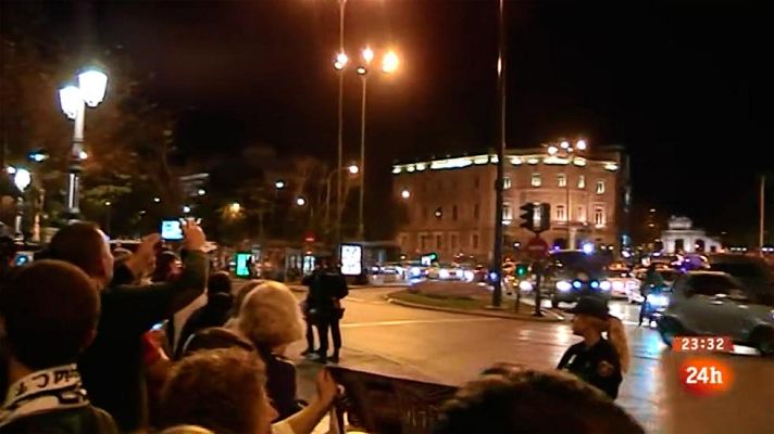 La noche en 24h - Euforia contenida del madridismo en Cibeles