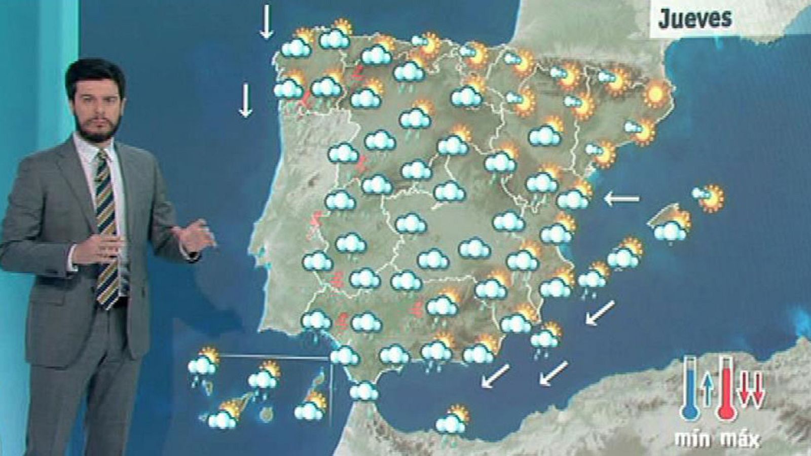 Lluvias fuertes en el extremo oeste peninsular