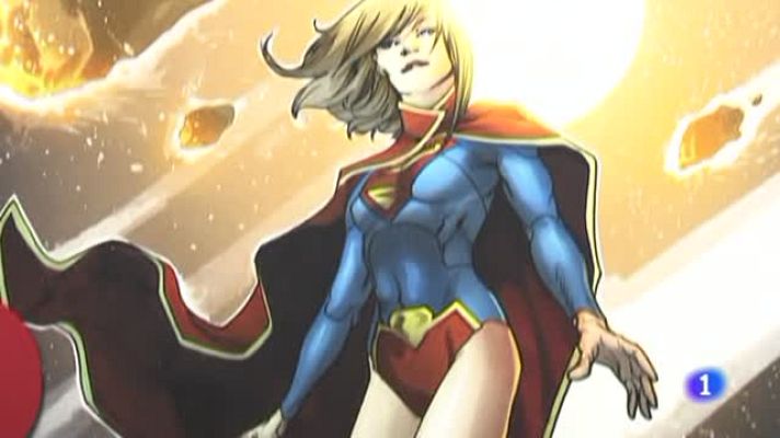 Telediario 1 - Todas las superheroínas están  en el salón del comic de Barcelona.