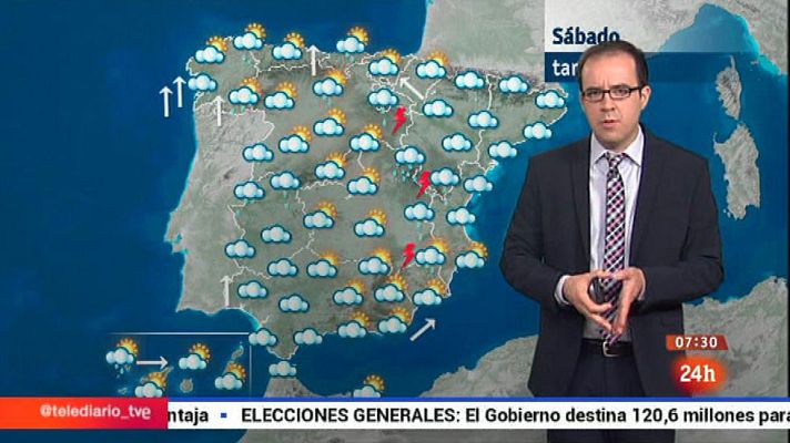 El tiempo - Lluvias fuertes en Baleares, extremo oeste peninsular y en L