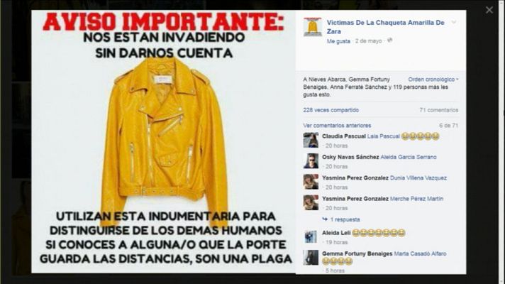 Telediario 1 - Una cazadora se convierte en fenómeno viral