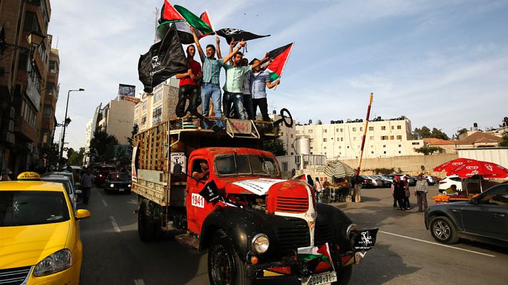 Telediario 1 - Los palestinos conmemoran la Nakba y recuerdan su exilio tras la creación del estado de Israel