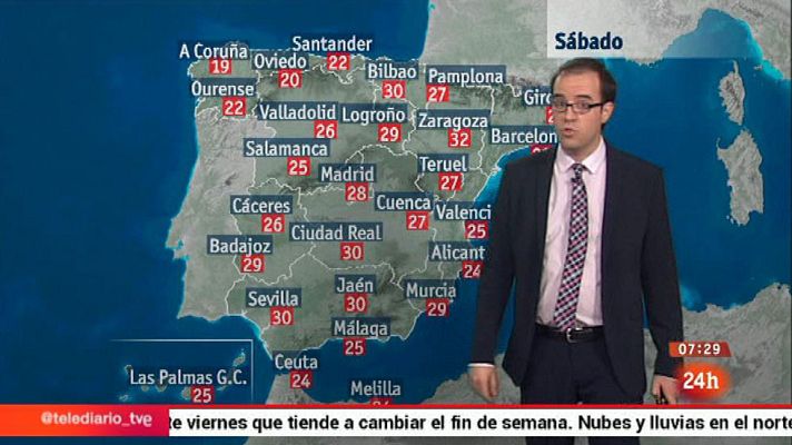 El tiempo - Lluvias con posibilidad de tormenta en el norte y noroeste del país