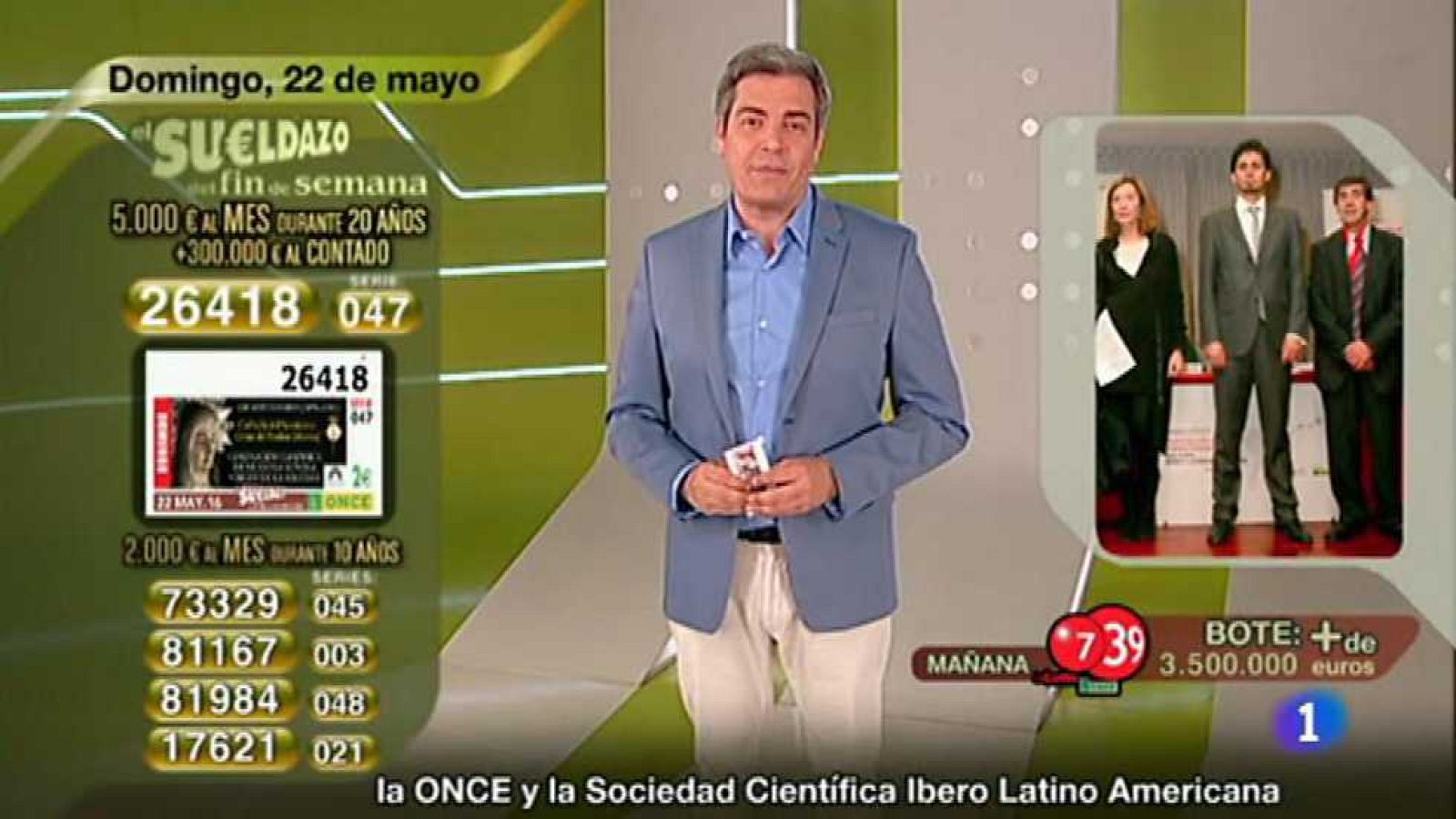 Sorteo ONCE - 22/05/16 - ver ahora