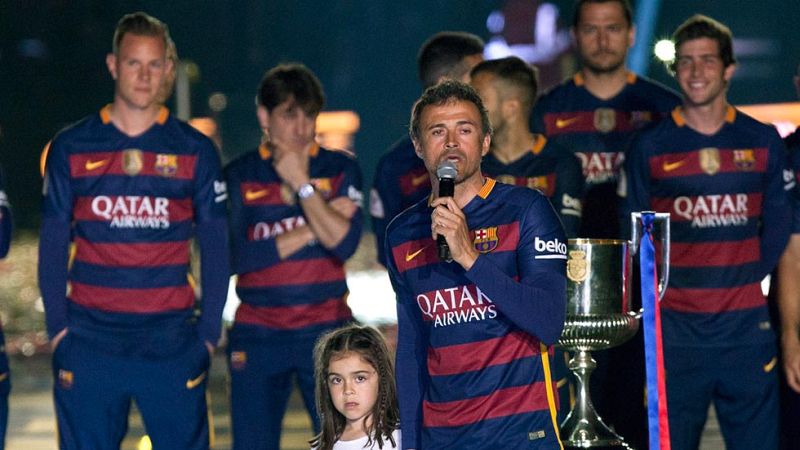Luis Enrique: "Hoy solo tenemos que festejar y pegarnos una buena fiesta" | Ver
