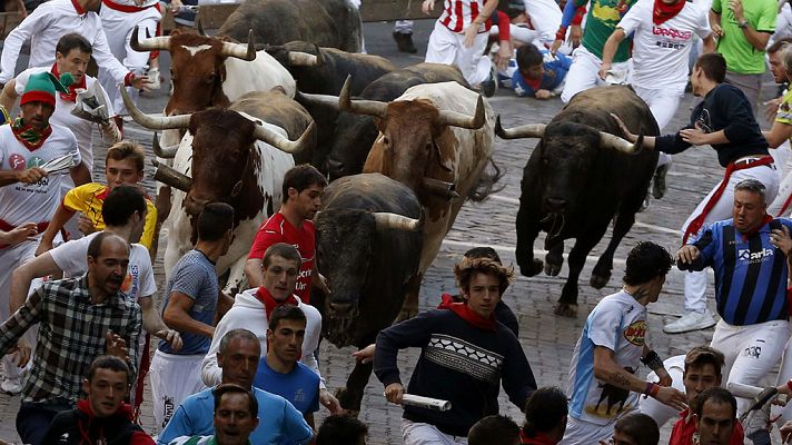 Telediario 1 - Los encierros de San Fermín se revisarán en vídeo para sancionar infracciones
