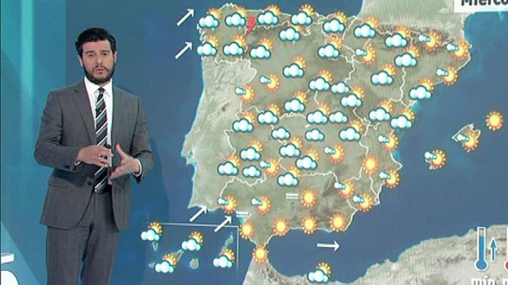 El tiempo - Jornada variable con nubosidad en casi toda la península y chubascos en el norte