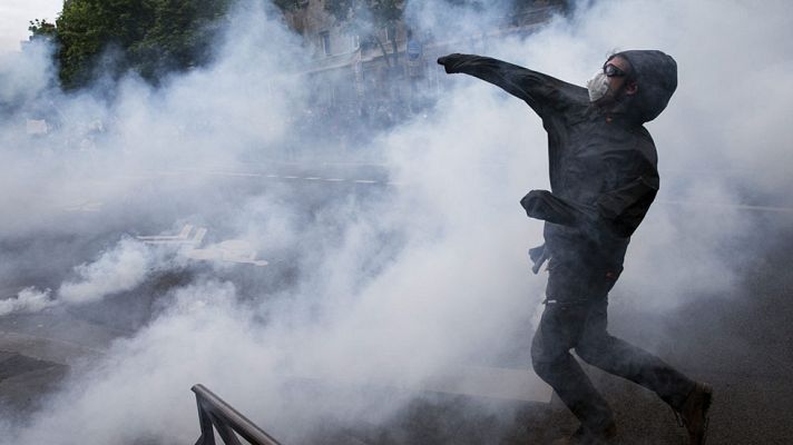 Telediario 1 - En Francia, nueva jornada de movilizaciones contra la reforma laboral