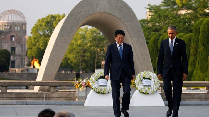 Telediario 1 - Obama rinde homenaje a las víctimas de Hiroshima