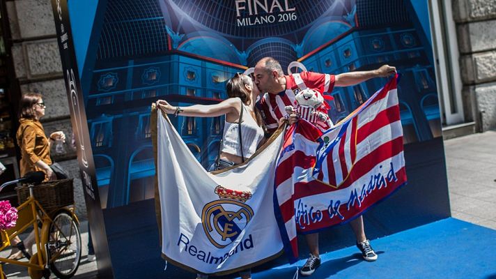 Telediario 1 - Las 'fan zone' de Madrid y Atlético están a punto