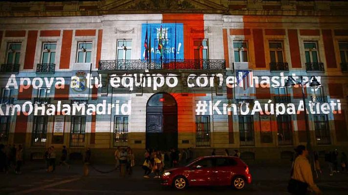 Telediario 1 - Madrid se tiñe de merengue y rojiblanco