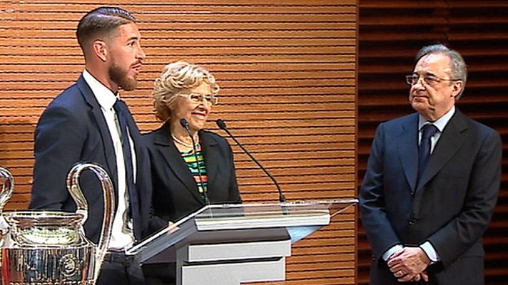 Champions League - El Real Madrid llega al Ayuntamiento para ofrecer la Undécima