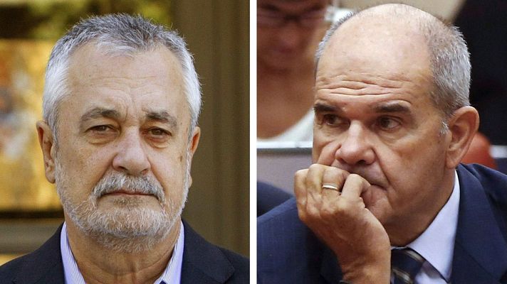 Telediario 1 - Chaves y Griñán piden la baja voluntaria temporal como militantes mientras el PSOE defiende su "inocencia"